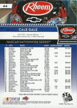2009 Press Pass - Gold #44 Cale Gale Back
