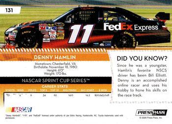 2009 Press Pass - Gold #131 Denny Hamlin Back