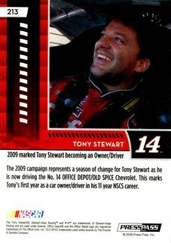 2009 Press Pass - Gold #213 Tony Stewart Back