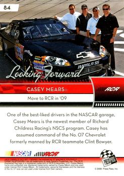 2009 Press Pass - Gold #84 Casey Mears Back