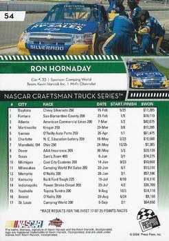 2009 Press Pass - Gold Holofoil #54 Ron Hornaday Back