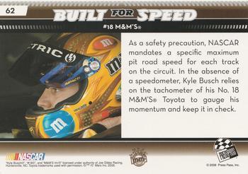 2009 Press Pass - Gold Holofoil #62 Kyle Busch's Car Back