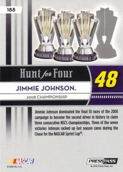 2009 Press Pass - Gold Holofoil #188 Jimmie Johnson Back