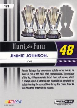 2009 Press Pass - Gold Holofoil #191 Jimmie Johnson Back