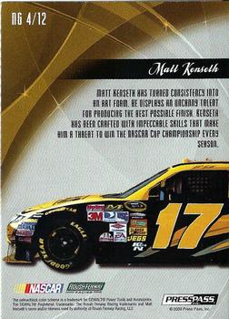 2009 Press Pass - NASCAR Gallery #NG 4 Matt Kenseth Back
