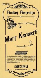 2009 Press Pass - Pocket Portraits #PP 13 Matt Kenseth Back