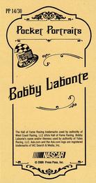 2009 Press Pass - Pocket Portraits #PP 14 Bobby Labonte Back