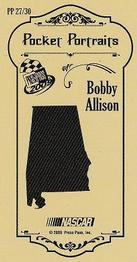2009 Press Pass - Pocket Portraits Hometown #PP 27 Bobby Allison Back
