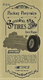 2009 Press Pass - Pocket Portraits Smoke Tires #PP 20 David Ragan Back
