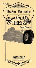 2009 Press Pass - Pocket Portraits Smoke Tires #PP 29 David Pearson Back