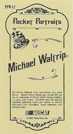 2009 Press Pass - Pocket Portraits Wal-Mart #PPW-12 Michael Waltrip Back
