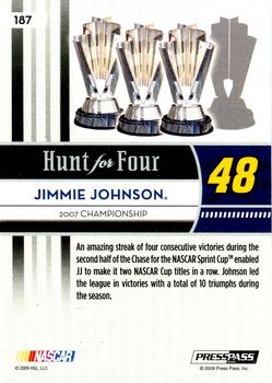 2009 Press Pass - Red #187 Jimmie Johnson Back