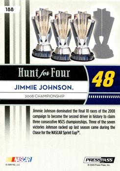 2009 Press Pass - Red #188 Jimmie Johnson Back