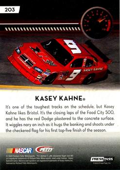 2009 Press Pass - Red #203 Kasey Kahne's Car Back