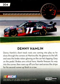 2009 Press Pass - Red #204 Denny Hamlin's Car Back