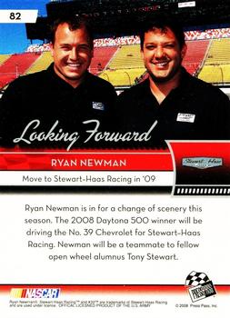 2009 Press Pass - Red #82 Ryan Newman Back