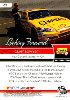 2009 Press Pass - Red #85 Clint Bowyer Back