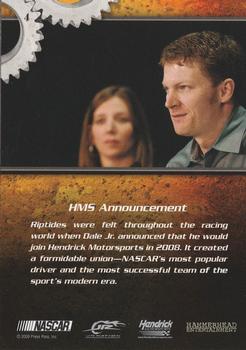 2009 Press Pass Shifting Gears #4 Dale Earnhardt Jr./HMS Announcement Back