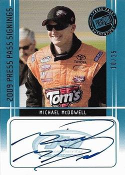 2009 Press Pass - Signings Blue #NNO Michael McDowell Front