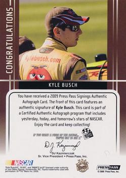 2009 Press Pass - Signings Bronze #NNO Kyle Busch Back