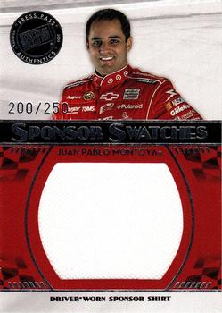 2009 Press Pass - Sponsor Swatches #SS-JPM Juan Pablo Montoya Front