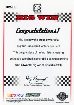 2009 Wheels Element - Big Win #BW-CE Carl Edwards Back