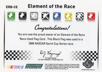 2009 Wheels Element - Elements of the Race Black Flag #ERB-CE Carl Edwards Back