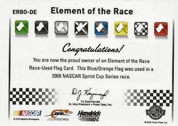 2009 Wheels Element - Elements of the Race Blue-Orange Flag #ERBO-DE Dale Earnhardt Jr. Back