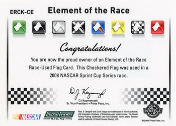 2009 Wheels Element - Elements of the Race Checkered Flag #ERCK-CE Carl Edwards Back