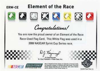 2009 Wheels Element - Elements of the Race White Flag #ERW-CE Carl Edwards Back