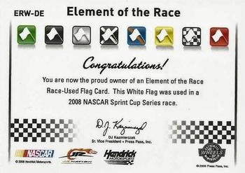2009 Wheels Element - Elements of the Race White Flag #ERW-DE Dale Earnhardt Jr. Back