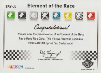 2009 Wheels Element - Elements of the Race Yellow Flag #ERY-JJ Jimmie Johnson Back