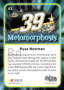 2009 Wheels Element - Radioactive #83 Ryan Newman Back