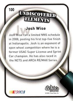 2009 Wheels Element - Radioactive #100 Josh Wise Back