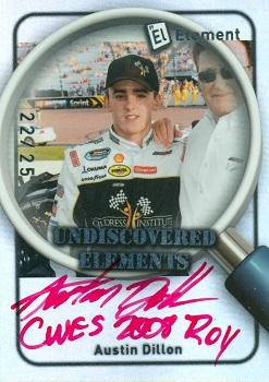 2009 Wheels Element - Undiscovered Elements Autographs Red Ink #UE-AD Austin Dillon Front