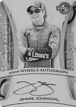 2009 Wheels Element - Wheels Autographs Press Plates Black #NNO Jimmie Johnson Front