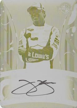 2009 Wheels Element - Wheels Autographs Press Plates Yellow #NNO Jimmie Johnson Front