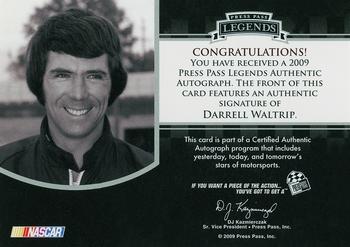 2009 Press Pass Legends - Autographs #NNO Darrell Waltrip Back
