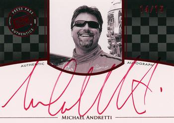 2009 Press Pass Legends - Autographs Red #NNO Michael Andretti Front