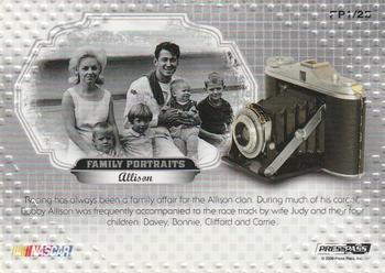 2009 Press Pass Legends - Family Portraits #FP1 Allison Family Back