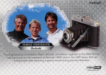 2009 Press Pass Legends - Family Portraits #FP8 Andretti Family Back