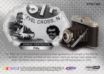 2009 Press Pass Legends - Family Portraits #FP21 Petty Family Back