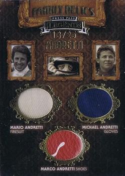 2009 Press Pass Legends - Family Relics Gold #FR-An Mario Andretti /Michael Andretti /Marco Andretti Shoes Front