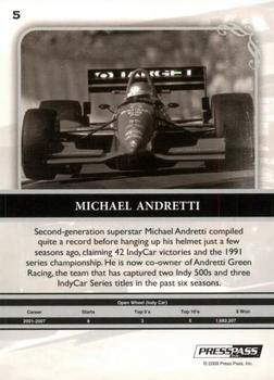 2009 Press Pass Legends - Gold #5 Michael Andretti Back