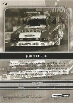 2009 Press Pass Legends - Gold #14 John Force Back