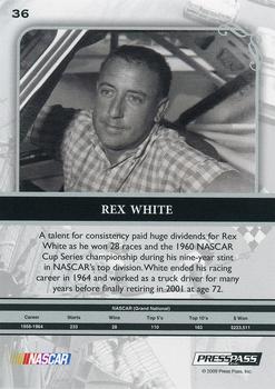 2009 Press Pass Legends - Gold #36 Rex White Back