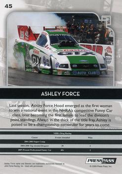 2009 Press Pass Legends - Red #45 Ashley Force Hood Back