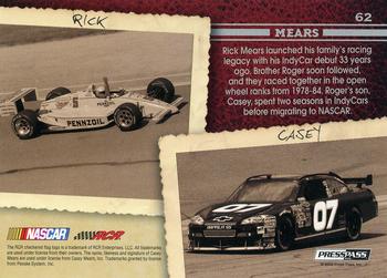 2009 Press Pass Legends - Solo #62 Rick Mears/Casey Mears Back