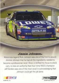 2009 Press Pass Showcase - 2nd Gear #5 Jimmie Johnson Back