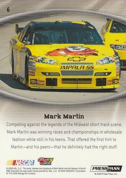 2009 Press Pass Showcase - 3rd Gear #6 Mark Martin Back
